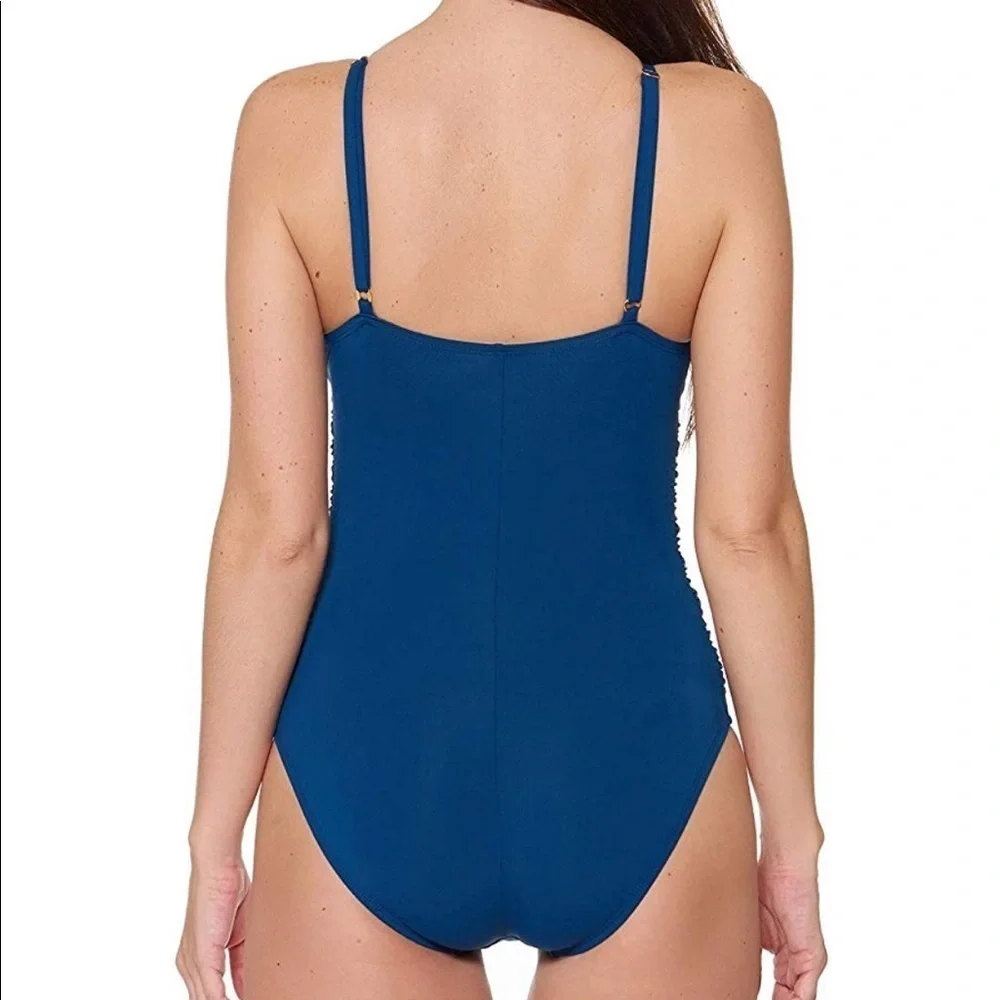 BLEU Rod Beattie Lattice Front One Piece Swimsuit - Picture 2 of 4